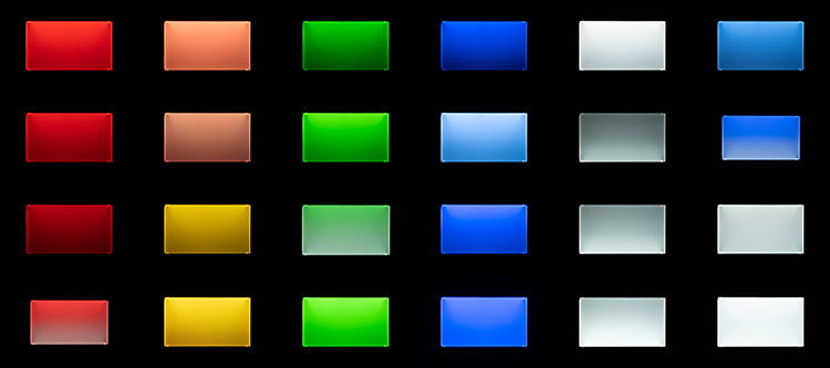 Einstellbare Farbvarianten der Light Screen