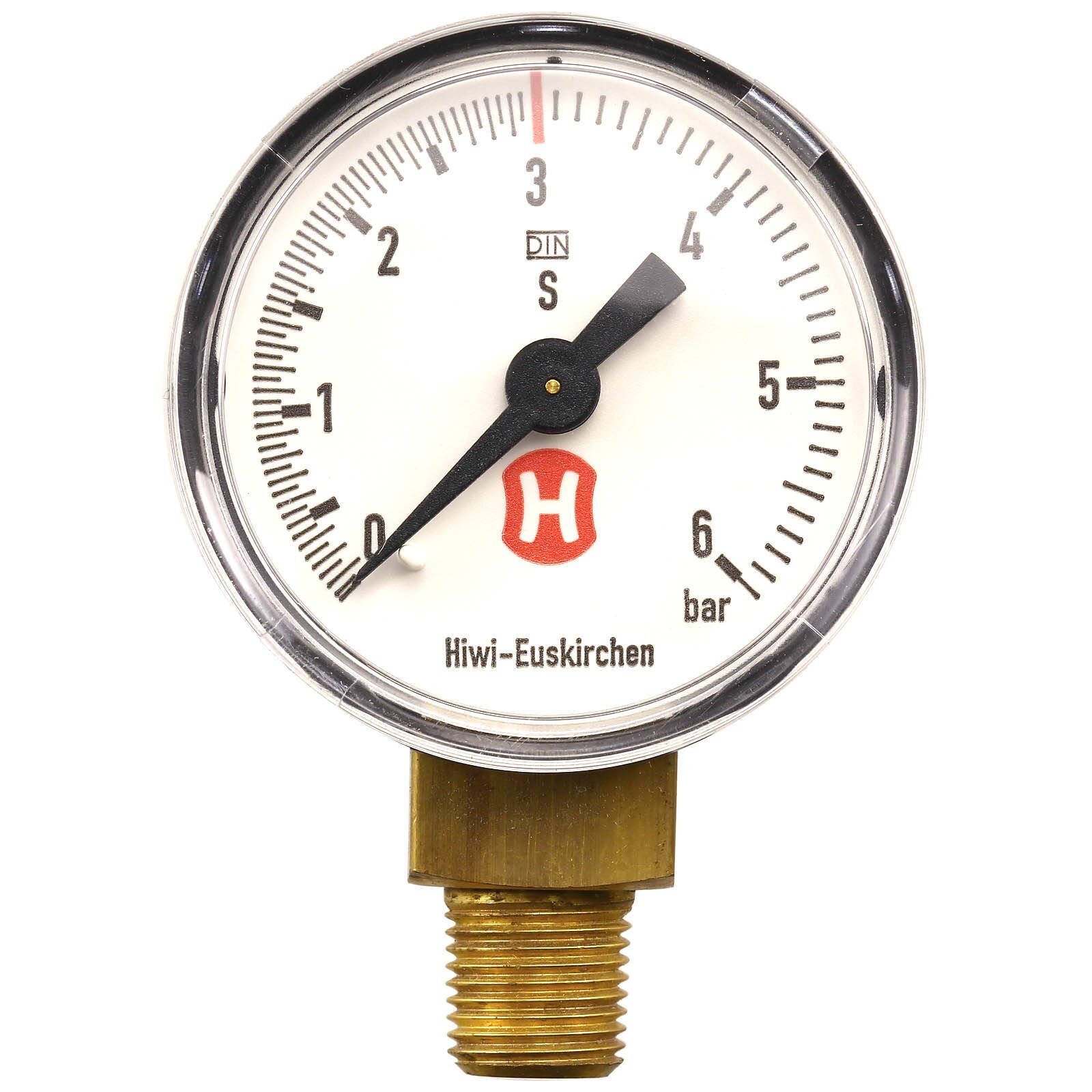 Hiwi - Arbeitsdruckmanometer - 6 bar