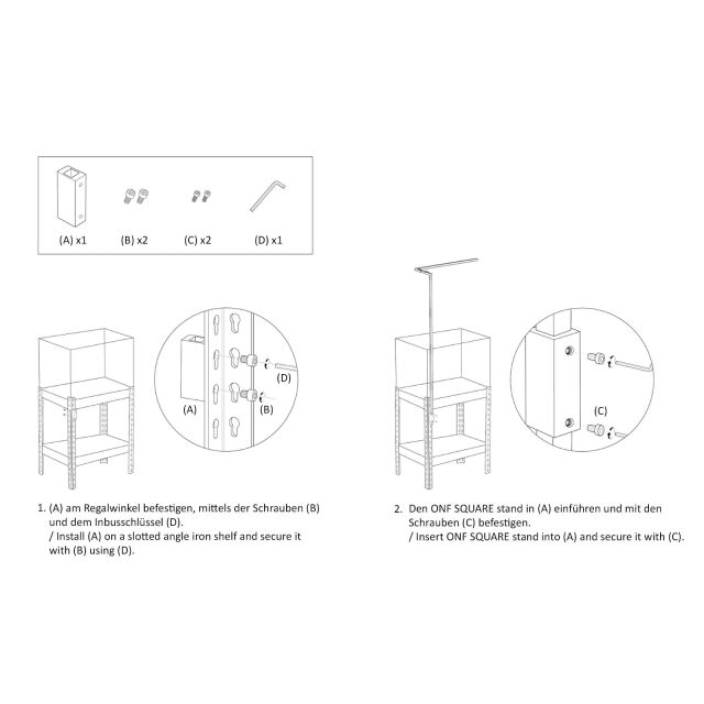 ONF - Square - Bracket of Angle Iron Shelf