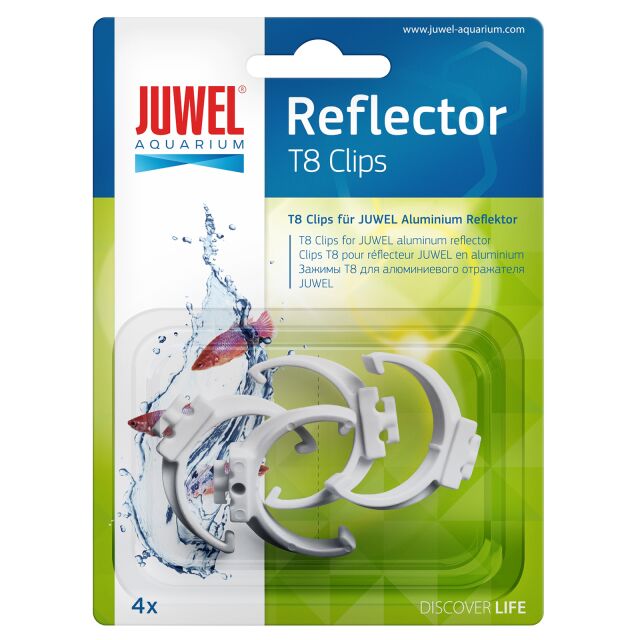 Juwel - Kunststoffclips f&uuml;r Reflektor - T5 &amp; T8 - 4x