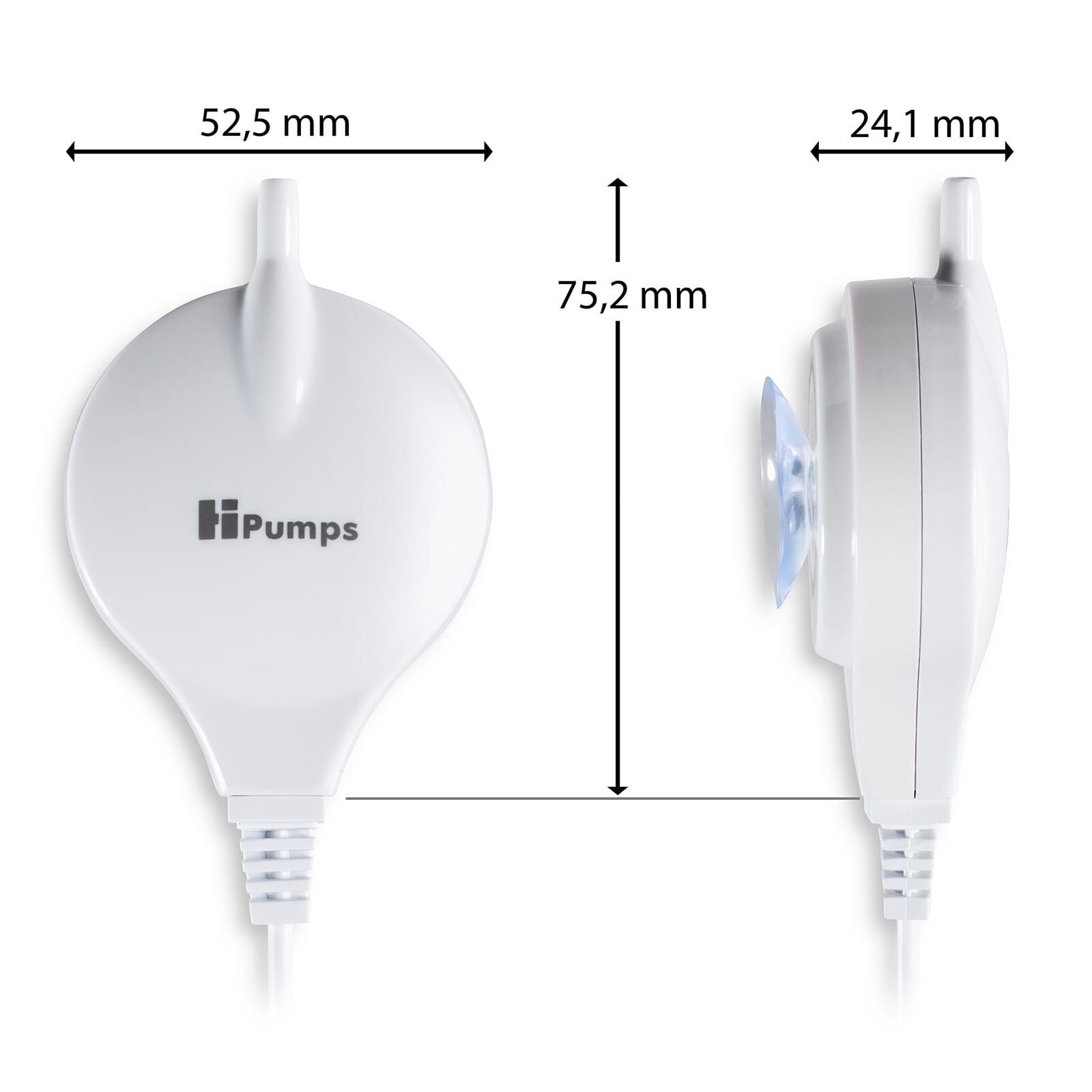 HiPumps - Nano Piezo - Luftpumpe - Rund - weiß - 18l/h