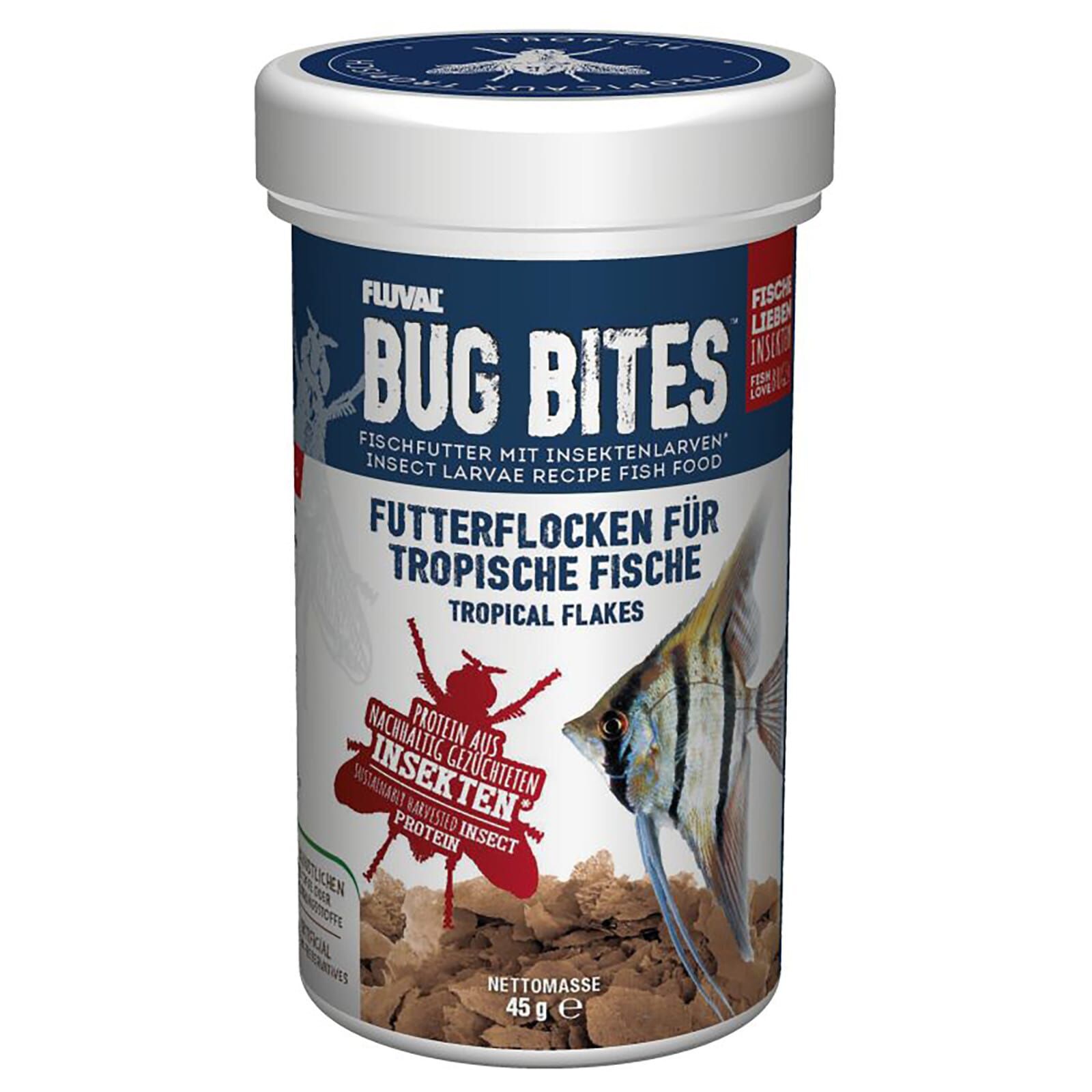 Fluval - Bug Bites Futterflocken für tropische Fische