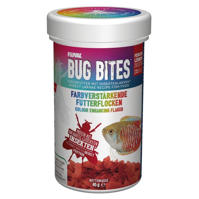 Fluval - Bug Bites Farbverstärkende Futterflocken