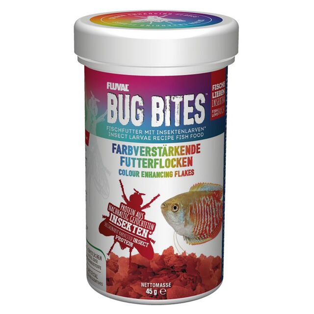 Fluval - Bug Bites Farbverst&auml;rkende Futterflocken