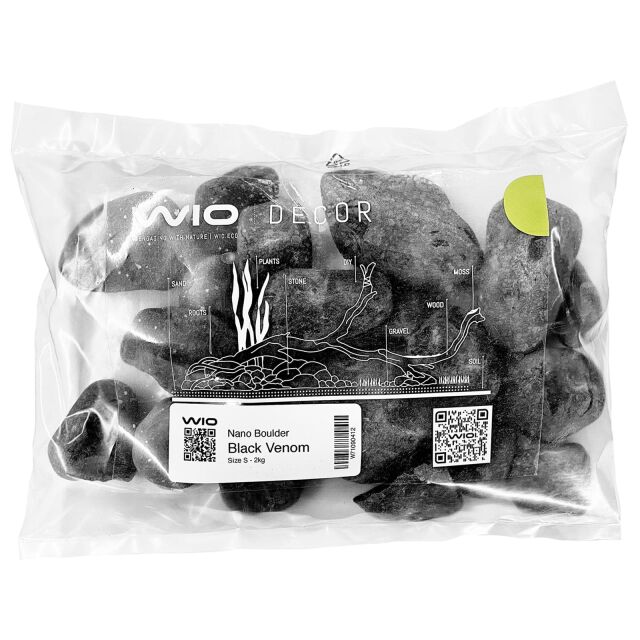 WIO - Decor-NanoRocks - Black Venom Boulder - 1-10 cm - 2 kg