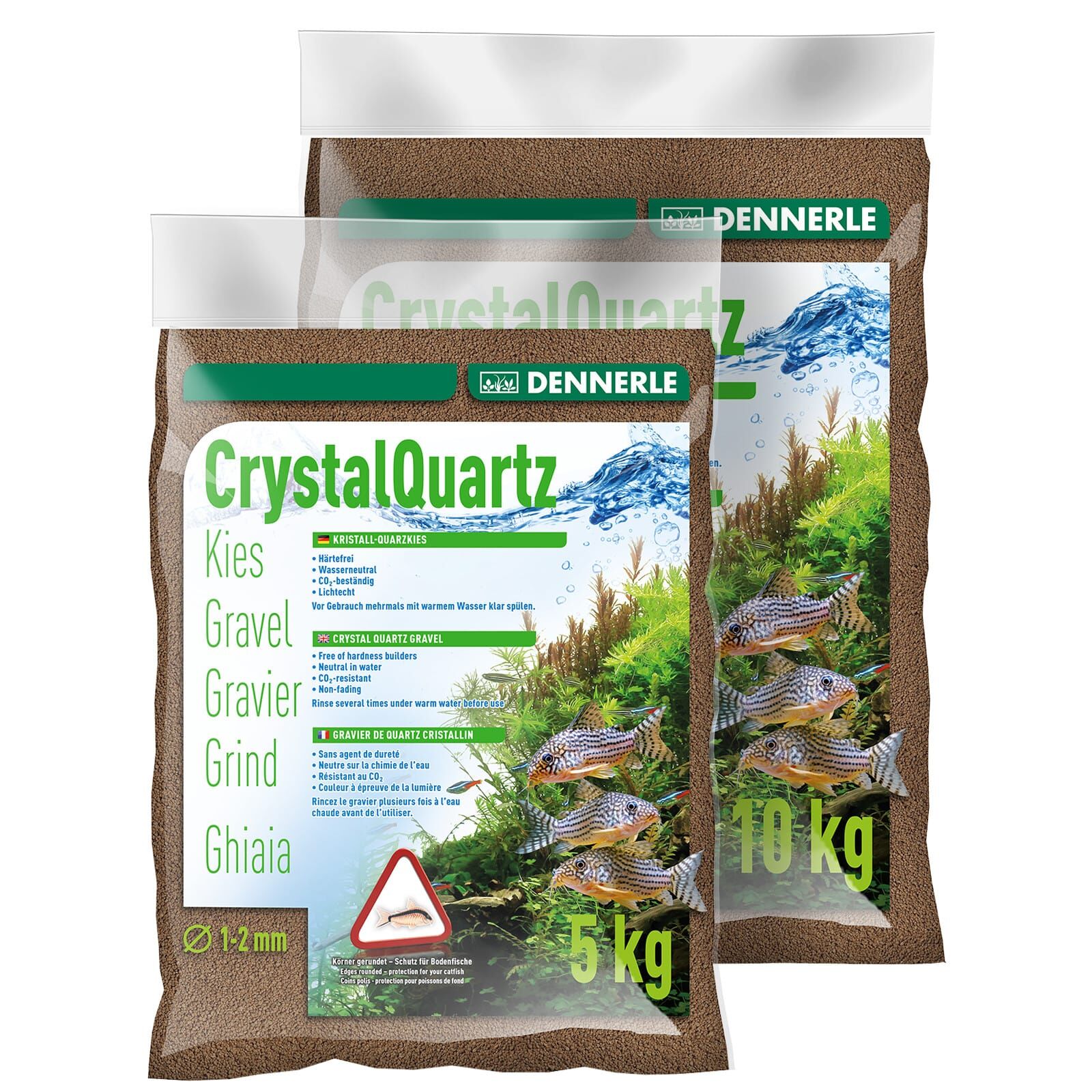 Dennerle - Kristall-Quarzkies - dunkelbraun - B-Ware