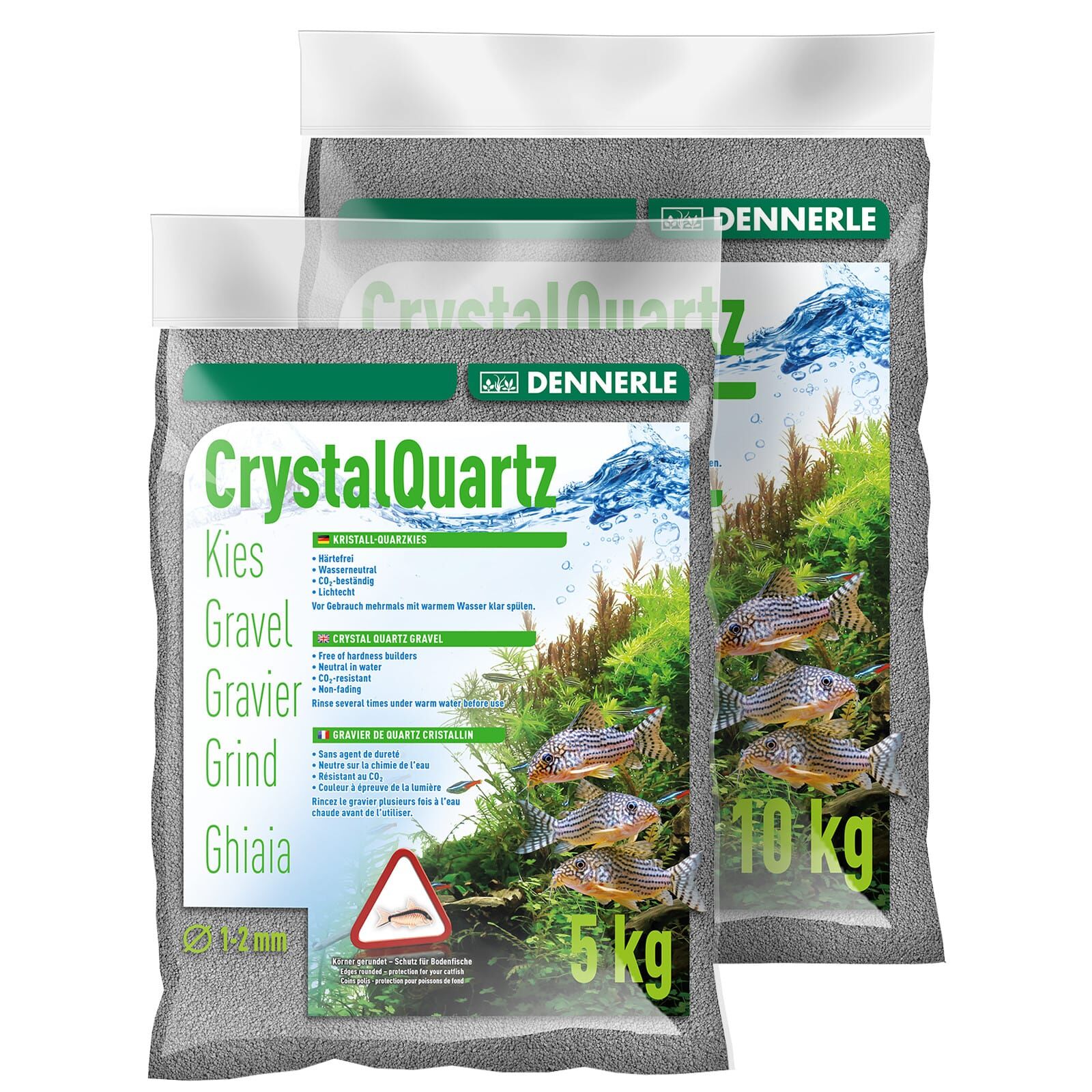 Dennerle - Kristall-Quarzkies - schiefergrau - B-Ware