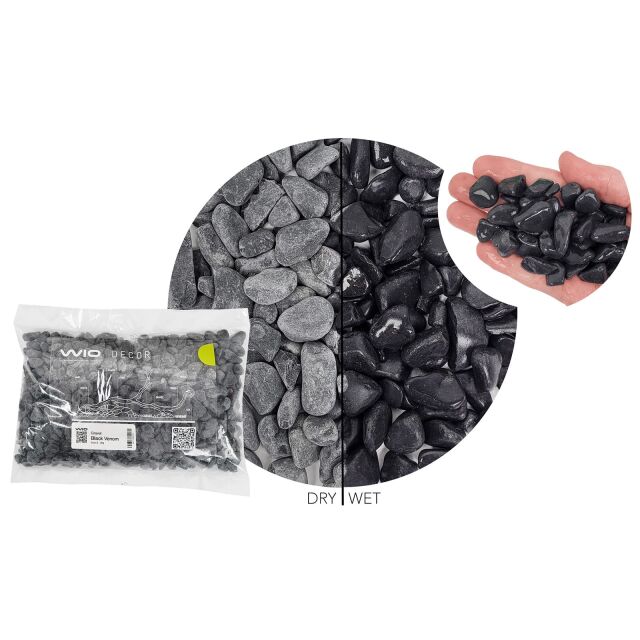 WIO - Decor-Gravels - Black Venom - 2 kg - B-Ware