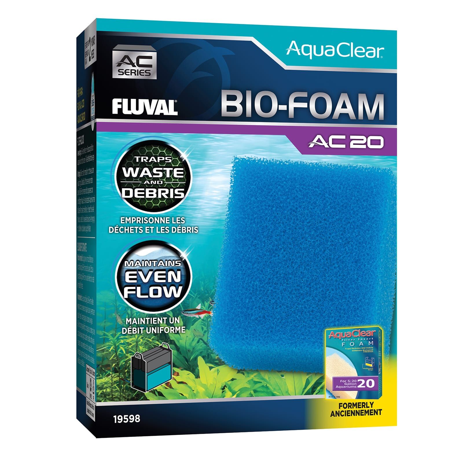 Fluval - AquaClear - Bio-Foam Filtereinsatz - Blau