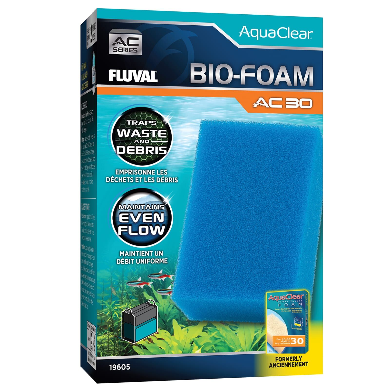 2 Stück Bio-Schwamm Filtereinsatz – Passend Für AquaClear 110/500, Zuschneidbar