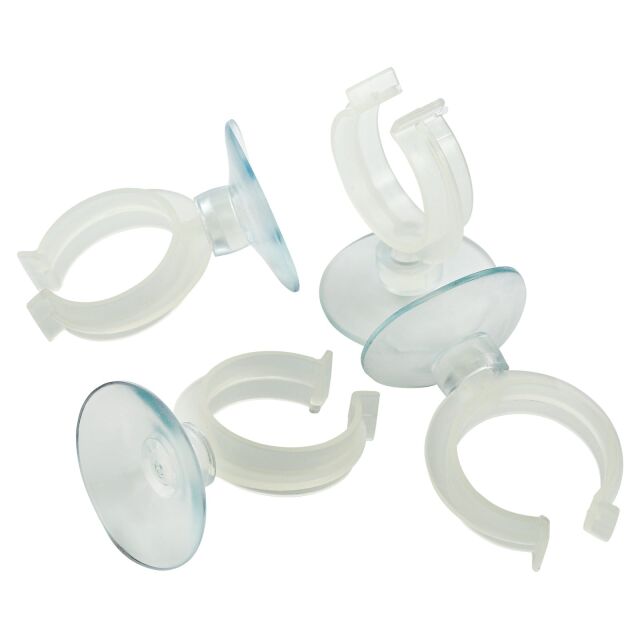Aquasabi - Saugnapf - mit Clip - transparent - 4x